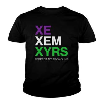 Xe Xem Xyrs Non Binary Pronouns Youth T-shirt | Mazezy