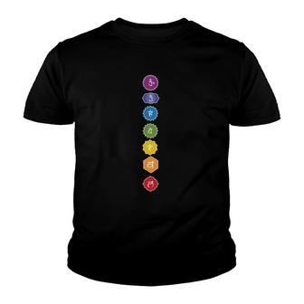 Yoga Chakra Graphic Lotus Zen Hippie 7 Chakras Youth T-shirt | Mazezy
