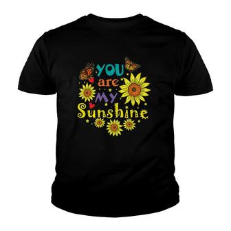 You Are My Sunshine Cute Sunflower Hot Summer Graphic Youth T-shirt | Mazezy