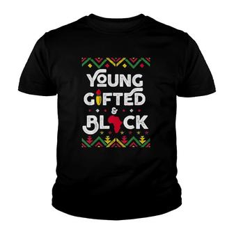 Young Gifted And Black African Black History Month Youth T-shirt | Mazezy UK