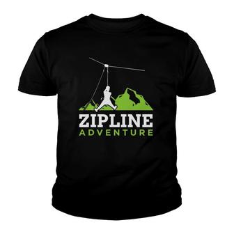 Zip Line Zipline Adventure Ziplining Ziplines Youth T-shirt | Mazezy
