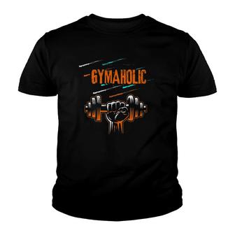 ¨Gymaholic¨ Workout Motivation Exercise Fitness Gym Design Youth T-shirt | Mazezy