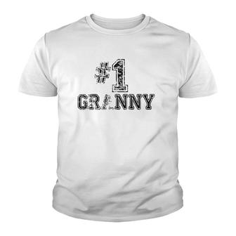 1 Granny - Number One Sports Mother's Day Gift Youth T-shirt | Mazezy