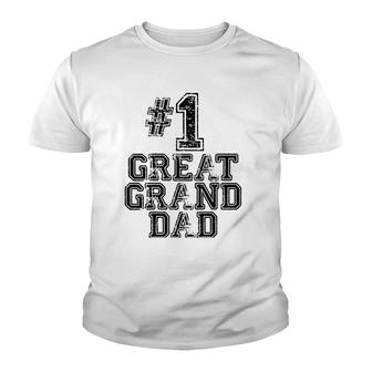 1 Great Granddad - Number One Sports Father's Day Gift Youth T-shirt | Mazezy