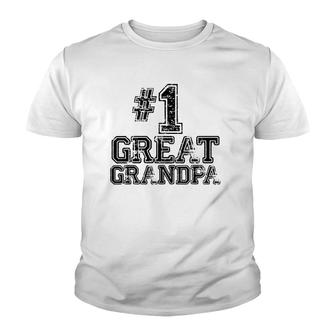 1 Great Grandpa - Number One Sports Father's Day Gift Youth T-shirt | Mazezy
