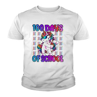 100 Days Of School Unicorn 100 Days Smarter 100Th Day Youth T-shirt | Mazezy