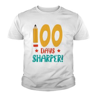 100 Days Sharper Funny Student Gift 100 Days Of School Youth T-shirt | Mazezy