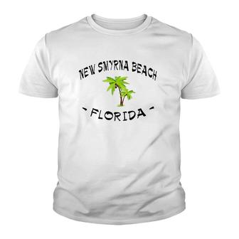 2 Sided Tropical New Smyrna Beach Florida Vacation Youth T-shirt - Thegiftio UK
