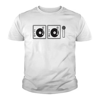 2 Turntables And A Microphone Youth T-shirt | Mazezy