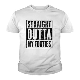 50 Years Straight Outta My Forties Funny 50Th Birthday Gift Youth T-shirt | Mazezy