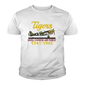 A Great P-40 Spiltfire Avg Chinese Air Force 1941-1942 Tee Youth T-shirt | Mazezy UK