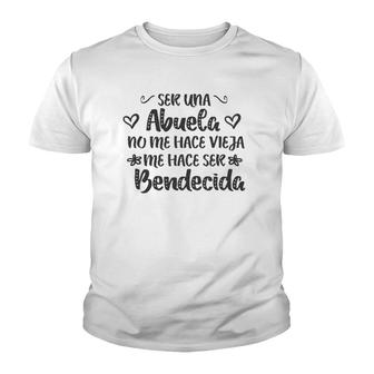 Abuela Bendecida Mother's Day Gift Spanish Grandmother Youth T-shirt | Mazezy