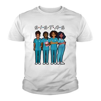 African American Nurse Black Sistas Queen Melanin Women Youth T-shirt | Mazezy