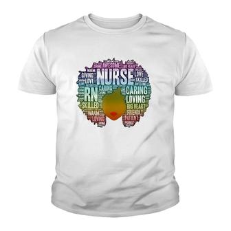 Afro Diva Educated African American Nurses Melanin Rn Nurse Youth T-shirt | Mazezy