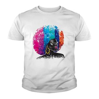 Afro Women Black Queen African American Melanin Queen Youth T-shirt | Mazezy