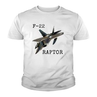 Air Force F 22 Raptor Fighter Jet Military Pilot Youth T-shirt | Mazezy