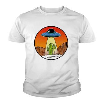 Aliens Unidentified Flying Object Area-51 Ufo Cactus Youth T-shirt | Mazezy