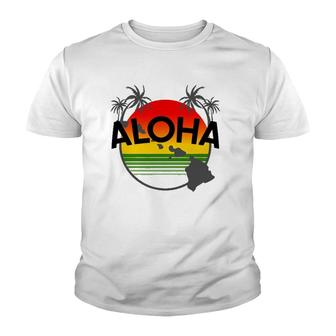 Aloha Hawaii Palm Tree - Feel The Aloha Hawaiian Spirit Youth T-shirt | Mazezy