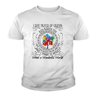 And I Think To Myself What A Wonderful World Gift Youth T-shirt | Mazezy