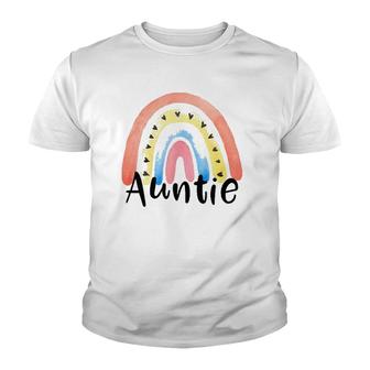 Auntie Rainbow For Women Aunt Christmas Mother's Day Niece Youth T-shirt | Mazezy