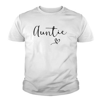 Auntie Women Aunt Mother's Day Christmas Birthday Nephew Tank Top Youth T-shirt | Mazezy