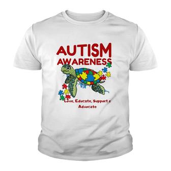 Autism Awareness Turtle Puzzle Mom Kids Teacher Gift Love Youth T-shirt | Mazezy DE