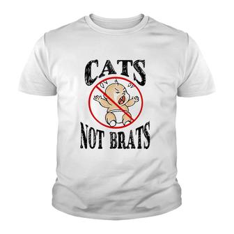 Baby Cry Cats Not Brats Funny Parenting Youth T-shirt | Mazezy