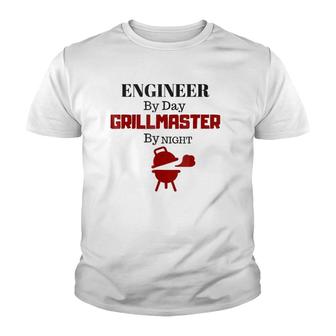 Bbq , Engineer By Day Grill Master By Night Youth T-shirt | Mazezy