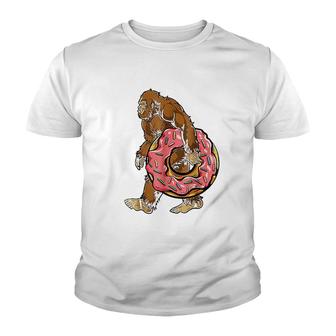 Bigfoot Donut Funny Youth T-shirt | Mazezy