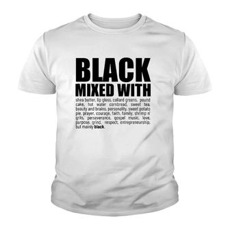 Black Mixed With Proud Expressions Youth T-shirt | Mazezy