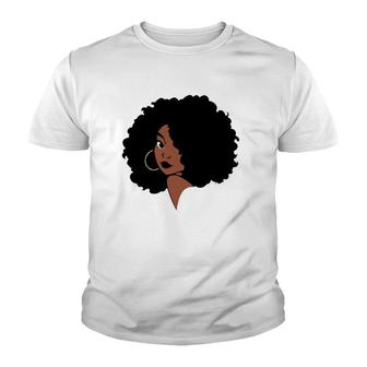 Black Woman Afro Brown Skin Classic Youth T-shirt | Mazezy