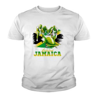 Bobsled Jamaica Team Jamaican Flag Winter Bobsled Lover Youth T-shirt - Thegiftio UK