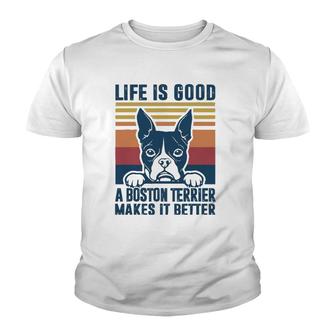 Boston Terrier Gifts For Women Men Boston Terrier Dad Mom Youth T-shirt | Mazezy