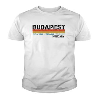 Budapest Retro Vintage Stripes Gift Youth T-shirt | Mazezy