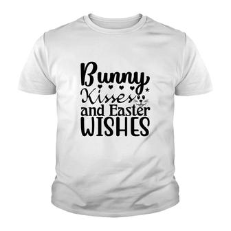 Bunny Kisses And Easters Wishes Youth T-shirt | Mazezy