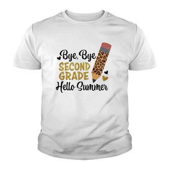 Bye Bye Second Grade Hello Summer Peace Out Second Grade Youth T-shirt | Mazezy