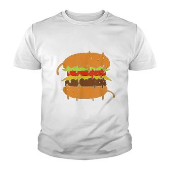 Cat Cheese Burger Youth T-shirt | Mazezy