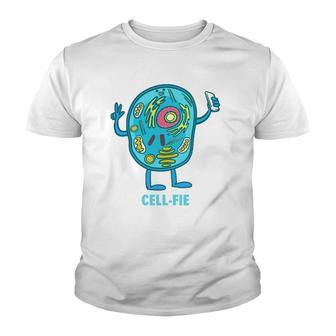 Cell Fie Funny Cell Selfie Science Biology Teacher Youth T-shirt | Mazezy