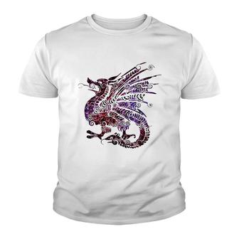Chinese Dragon Zodiac Colorful Fantasy Youth T-shirt | Mazezy