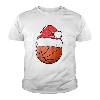 Christmas Basketballer Sport Xmas Christmas Basketball Raglan Baseball Tee Youth T-shirt | Mazezy