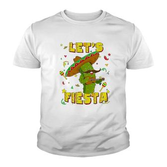 Cinco De Mayo Lets Fiesta Cactus Sombrero Hat Gift Youth T-shirt | Mazezy