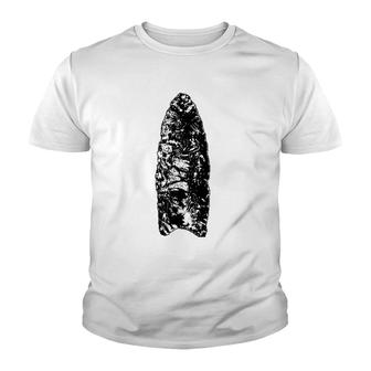 Clovis Point Arrowhead Native American Artifact Collector Youth T-shirt | Mazezy