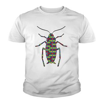 Cockroach Autism Awareness Kids Termite Puzzle Day Mom Gift Youth T-shirt | Mazezy