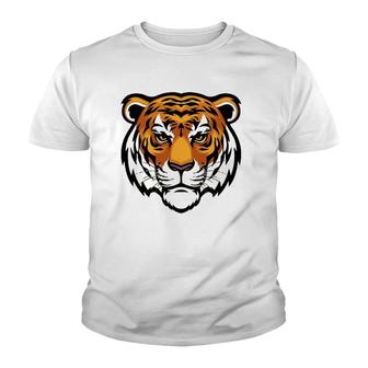 Cool Bengal Tiger Looking Straight Birthday New Year Youth T-shirt | Mazezy