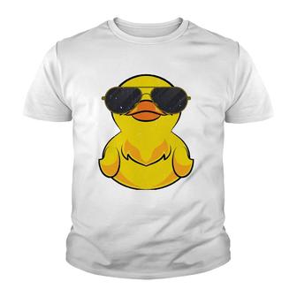 Cool Duckie Sunglasses Duckling Funny Ducky Rubber Duck Youth T-shirt | Mazezy
