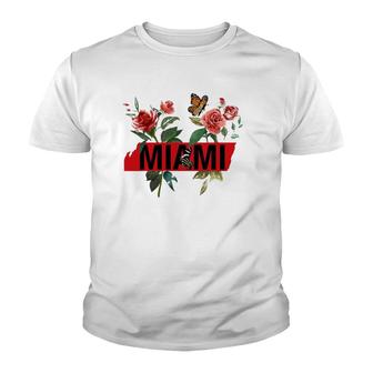 Cool Floral Miami Beach I Love Miami Florida Miami Youth T-shirt | Mazezy