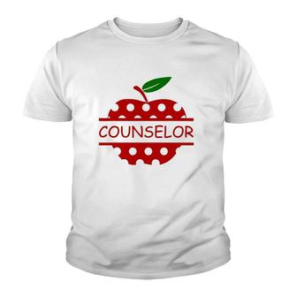 Counselor School Counselor Life Apple Youth T-shirt | Mazezy