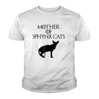 Cute & Unique Black Mother Of Sphynx Cats E010509 Ver2 Youth T-shirt | Mazezy