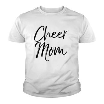 Cute Cheerleader Mother Apparel Gift For Women Cheer Mom Youth T-shirt | Mazezy