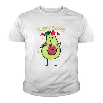 Cute Mamacado Avocado Mama Pregnant Mother Pregnancy Outfit Youth T-shirt | Mazezy UK